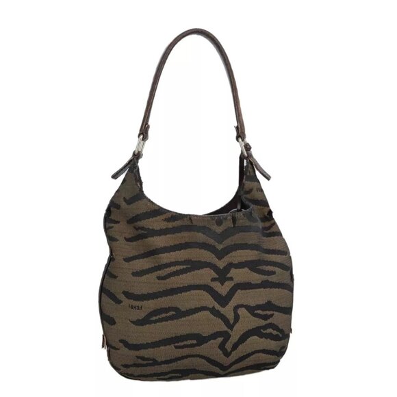 FENDI Hand Bag Canvas Brown Auth - Picture 4 of 16